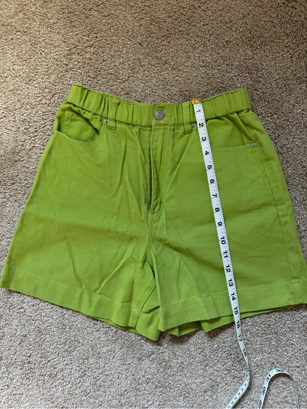 twik High-Waist Lime Green Women’s Shorts